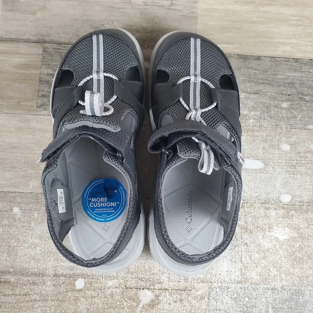 Columbia Techsun Wave Kids Sandal Sz 6 Shark Gary ICE Round‎ Toe Slingback